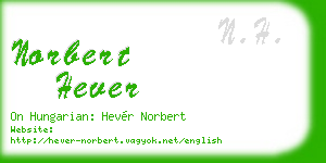 norbert hever business card