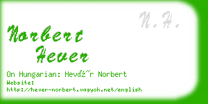 norbert hever business card